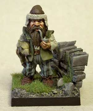 Dwarf World pig handler painted by Chris Clyton