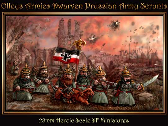 olleys armies, 2nd kickstarter Dwarven Prussian Army Scrunts